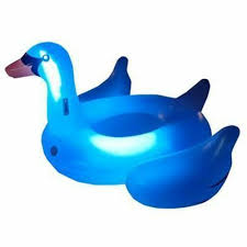 Swimline Giant Led Light Up Swan Swimming Pool Inflatable Animal Ride For Sale Online Ebay