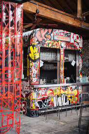 Meat Liquor King S Cross Shed Interior Architecture Design Meatliquor Restaurant In Restaurant Exterior Design Restaurant Interior Design Graffiti Cafe