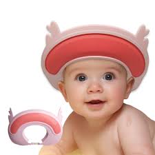 Amazon.com: Baby Shower Cap Shield, Shower Cap for Kids, Visor Hat for Eye  and Ear Protection for 0-9 Years Old Children,Cute Fawn/kitten shape Makes  the Baby Bath More Fun (Pink Fawn) :
