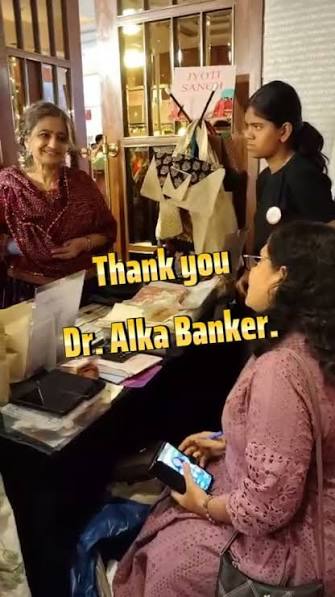 #Jyotisangh at # The Thread Story 6 Exhibition , Thank you Dr. Alka Banker for your generous support towards Jyotisangh, a women empowerment organisation running since 1934. Overwhelmed by the ...