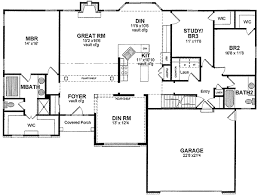 Plan 19592jf One Level Open Floor Plan Ranch Style House Plans House Floor Plans One Level House Plans
