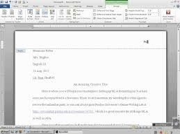 Setting Up Mla Header With Microsoft Word 2010 Microsoft Word 2010 Essay Format Words