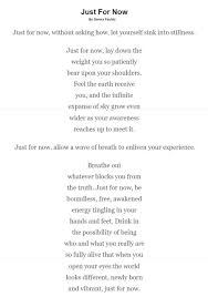 Just For Now By Danna Faulds Yoga Quotes Yoga Nidra Script Yoga Themes