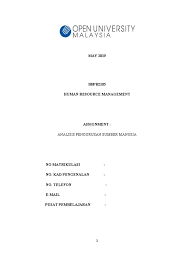 Menciptakan penataan desa yang berkualitas melalui program tata ruang desa berbasis produktivitas ekonomi. Tugasan Pengurusan Sumber Manusia