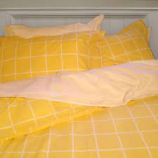 Many beautiful yellow bedding sets prints, bold yellow stripes, and lovely floral prints. Yellow Cotton Duvet Cover Yellow Check Duvet Cover Set Yellow Check Bed Linen Buttercup Yellow 100 Pure Cotton