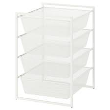 Jonaxel Rahmen Mit Netzdrahtkorben Weiss Ikea Deutschland In 2020 Drawer Unit Basket Drawers Ikea