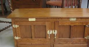 Antique coolerator ice cube maker. Oak Icebox Coffee Table 999544