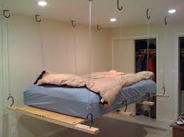 A side staircase with a hanging of blackboard fabric leads to the bed. Updated Hang Your Bed From The Heavens All For Around 100 5 Steps With Pictures Instructables