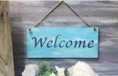 Crafterday!: Stenciled Welcome Sign with Grace Burns