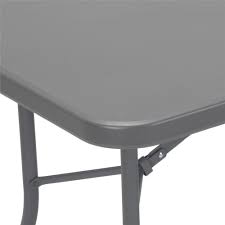Cosco Grey 6 Foot Signature Series Blow Mold Centerfold Table Grey Gray Folding Table Foldable Table Grey Table
