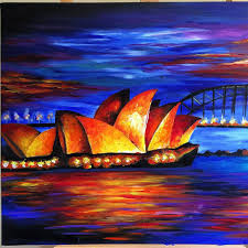 Liz Browne On Instagram Probably Never Going To Finish This Opera House Is Super Duper Tricky Painting Sydney Operahouse Acry Scenic Art Art Painting