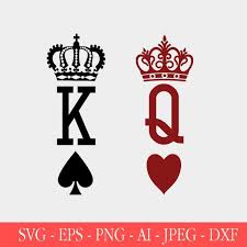 King And Queen Svg Eps Png Jpeg Dxf Playing Cards King Etsy In 2020 King Of Hearts Tattoo Queen Of Hearts Card Queen Of Hearts Tattoo