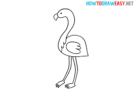 Learning art simple and easy. How To Draw A Flamingo For Kids How To Draw Easy