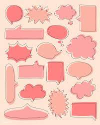 Pink Speech Bubble Doodle Vector Collection Premium Image By Rawpixel Com Vector Vectoart Digitalpainting Digit Speech Bubble Doodles Doodle Illustration
