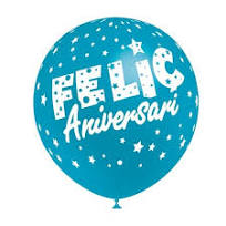 Globos feliç aniversari 12"-30cm en globos para cumpleaños en catalán.