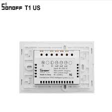 Sonoff T1 Eu Us Uk Smart Wifi Wall Light Switch 1 2 3 Gang Touch Wifi Rf App Remote Smart Home Wall Touch Switch Work With App Remote Smart Switches Smart Wifi