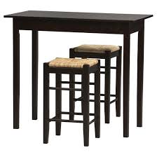 3 Piece Counter Height Table Set Wood Brown Linon Pub Table Sets Pub Set Counter Height Table Sets