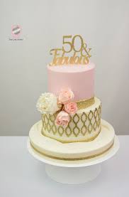 Golden 50th Birthday Cakes For Ladies Pink And Gold 50th Birthday Cake 50th Birthday Cake 50th Birthday Cake Toppers 50th Birthday Women