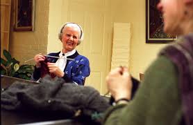 Volunteering at a local charity; Knitting Neighbors Harvard Gazette