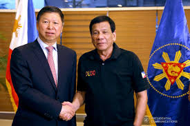 President rodrigo duterte discussed matters with the ambassador of kuwait to the philippines musaed saleh ahmad althwaikh at the presidential guest house in davao city on april 23, 2018. File Song Tao And Rodrigo Duterte Jpg Wikimedia Commons