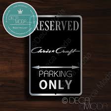 Hand lettered chris craft wooden boat sign. Chris Craft Parking Only Sign Chris Craft Sign Chris Craft Boat Sign