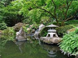 Rock In Water Japanese Water Feature Small Japanese Garden Japanese Garden Lanterns