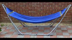 Redswing portable folding hammock with stand, collapsible foldable hammock with stand includes removable pillow, storage net, side pocket with cup holder for camping beach patio, blue. Collapsable Hammock Stand Www Macj Com Br