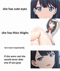 She Has Cute Eyes She Has Thicc Thighs But Most Importantly If She Were Real She Would Never Date Any Of You Guys Cute Meme On Me Me See more ideas about curvy woman, curvy sexy, curvy body. she has cute eyes she has thicc thighs