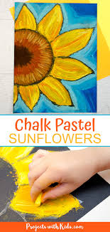 Beautiful Chalk Pastel Sunflowers Art Project For Kids Projects With Kids How to draw sunflower(very easy) for kids. beautiful chalk pastel sunflowers art