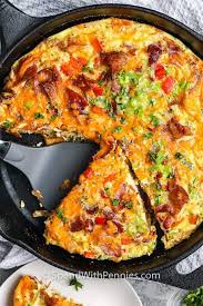 learn how to make a frittata with this easy recipe made with mixed vegetables potatoes bacon and shredde easy frittata frittata recipes easy frittata recipe
