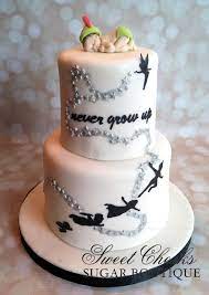A Peter Pan Themed Baby Shower Cake Disney Baby Shower Shower Cakes Baby Shower Cakes For Boys