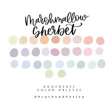 Marshmallow Sherbet Color Palette Procreate Color Palette Etsy Color Palette Color Psychology Color Palette Design
