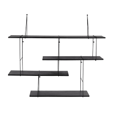 Etagere design mural rectangulaire blanche. Etagere Murale Peach En Metal Noir