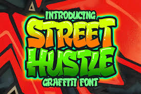 Introducing the golden youth font duo; Street Hustle Graffiti Font 414647 Regular Font Bundles In 2020 Graffiti Font Luxury Font Premium Fonts