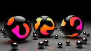 Perfect screen background display for desktop, iphone, pc. Black Pink Yellow Circle Balls Abstract Hd Desktop Wallpaper Widescreen High Definition Fullscreen