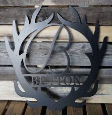 Monograms Redline Steel Decor Custom Metal Signs Wooden Spool Crafts