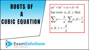 Roots Of A Cubic Equation Examsolutions Youtube