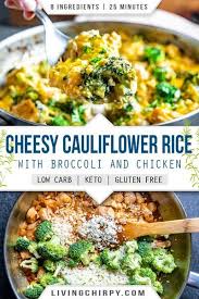 Cheesy Cauliflower Rice With Broccoli And Chicken Recipe In 2020 Keto Recipes Dinner Recipes Low Carb Dinner Recipes