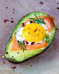Salmon Egg Baked Avocados For Balanced Hormones Glowing Skin Recipe Fast Low Carb Low Carb Dinner Recipes Baked Avocado