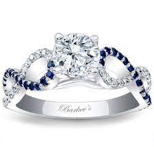 Barkev S Blue Sapphire And Diamond Twist Engagement Ring Sapphire Engagement Ring Blue Twist Diamond Engagement Rings Wedding Rings Engagement