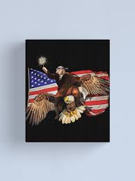 Ben Franklin Riding Eagle American Flag