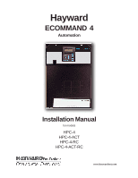 It consists of a configuration menu and a clock that you have to adjust to determine when the pump operates. Configuration Setup Configuration Menu Locked Hayward E Command 4 Model All Models Installation Page 17