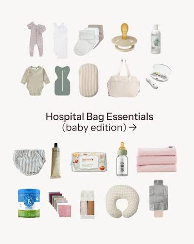 Hospital Bag Packing List — Newborn Edition 🤍 Here's our list of must have  essentials for bub to pack in your hospital bag. Swipe for all of our  favourites! What did we miss?