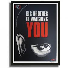Google navigator and gps services are more accurate. Shepard Fairey Big Brother Is Watching You Print