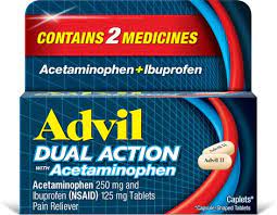 Is advil safe to take? Advil Dual Action Acetaminophen Ibuprofen Advil