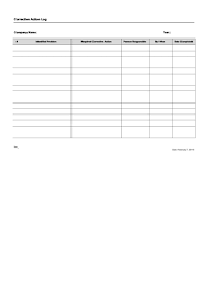 Corrective Action Log Template Printable Pdf Download