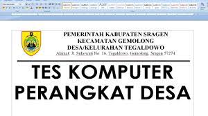 Latihan soal ujian perangkat desa tahun 2020 ini telah menjadi acuan cakatdes sejak 2017. Tes Komputer Ms Word Perangkat Desa 2019 Membuat Kop Surat Youtube