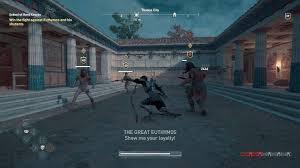 It's the last step of the quest chain you start by talking to phidias in ellis. Assassin S Creed Odyssey Volcanic Islands Side Quests Walkthrough
