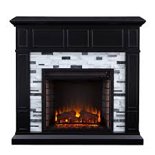 Bold flame 36″ faux marble electric fireplace heater in walnut: Frescan Marble Electric Fireplace By Ember Interiors Walmart Com Walmart Com