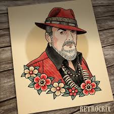 Dr John Tattoo Print By Retrocrix Old School Tattoo School Tattoo Traditional Tattoo Old School